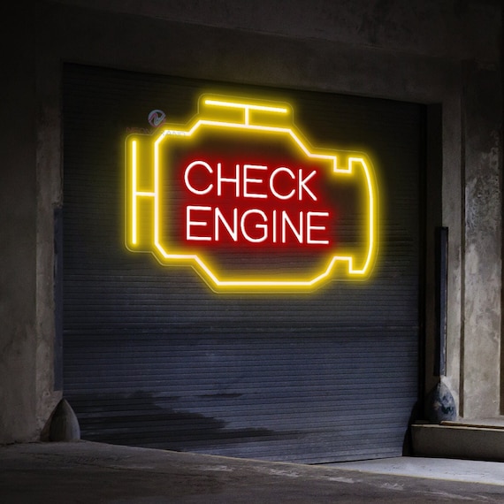 Buy Check Engine Light Check Engine Neon Sign LED Garage Sign Car Sign  Custom Neon Sign Birthday Gift for Dad Valentine Gift for Him Husband  Online in India 