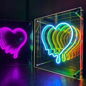Infinity Neon Light Custom Infinity Mirror Neon Sign Custom Business Sign LED Logo Sign For Wall Glowing Led Sign Personalized Gift For Her