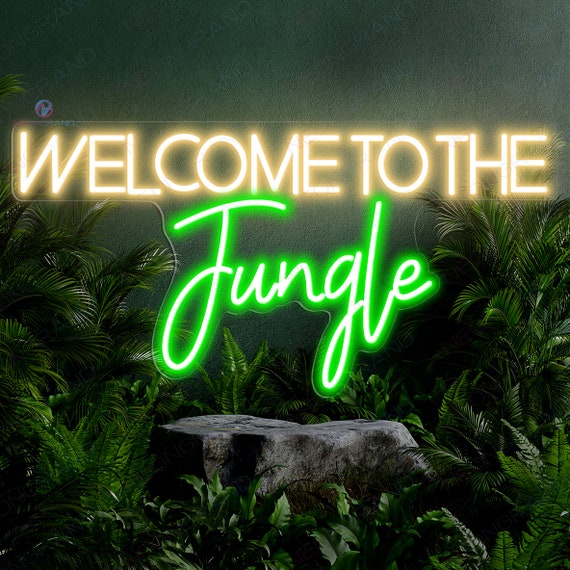 Willkommen im Dschungel Neon Schild Benutzerdefinierte Neon Licht