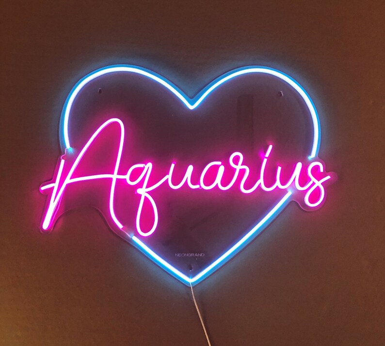Custom Zodiac Led Neon Wall Decor Light Sign Handmade Zodiac Etsy