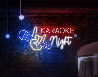 KARAOKE BAR ネオンサイン eyecatching-retro-neon-vector-