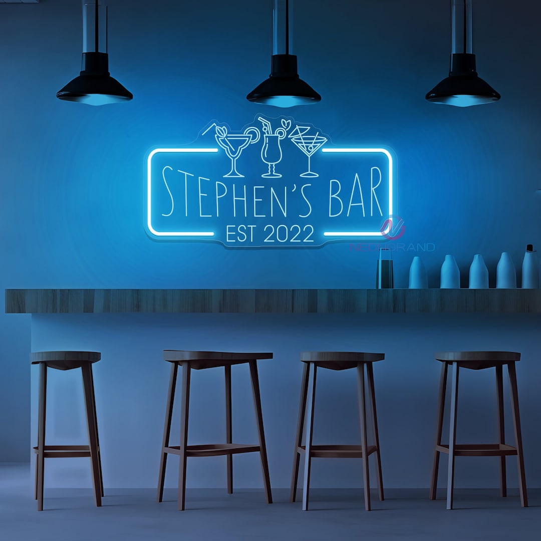 Personalized Bar Sign For Home Bar Decor Man Cave Decor Custom Bar Sign printable-bar-menu-wedding-bar-menu-template-bar-menu-sign-bar-menu