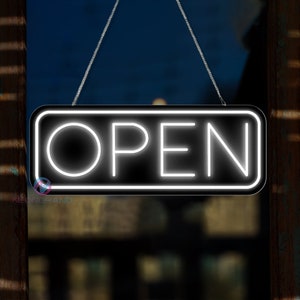 LED OPEN Neon Sign for Business Store Modern Open Sign With Remote Controller Open Neon Sign, Open Sign Led, Led Open Sign For Business