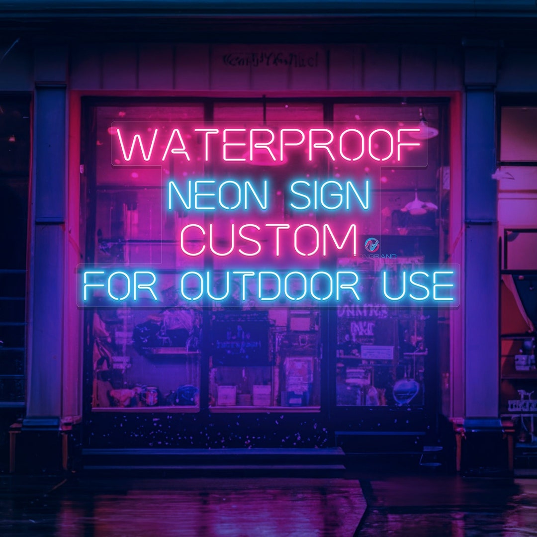 Outdoor Neon Sign Custom Wall Decor Waterproof Neon Sign Etsy 日本