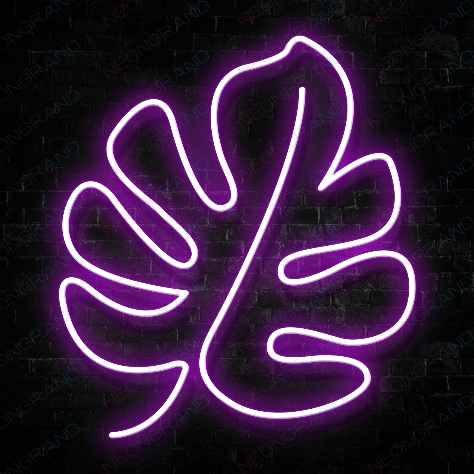 Monstera Leaf Neon Sign Green Leaf Neon Sign Green Aesthetic Etsy