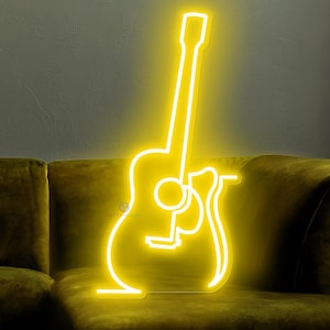Guitar Neon Sign Guitar Neon Led Guitar Wall Decor Neon Sign Custom Neon Sign Valentines Gift For Him Her Live Music Neon Sign On Air Sign