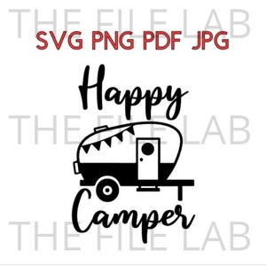 Happy Camper files in svg, png, pdf, jpg