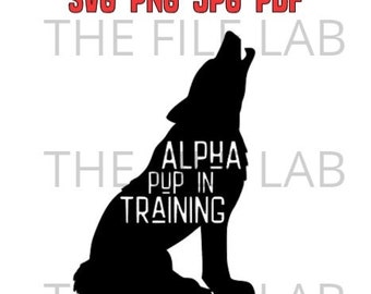 Alpha Pup in Training svg, png, pdf, jpg