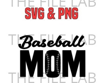 BASEBALL MOM svg and png