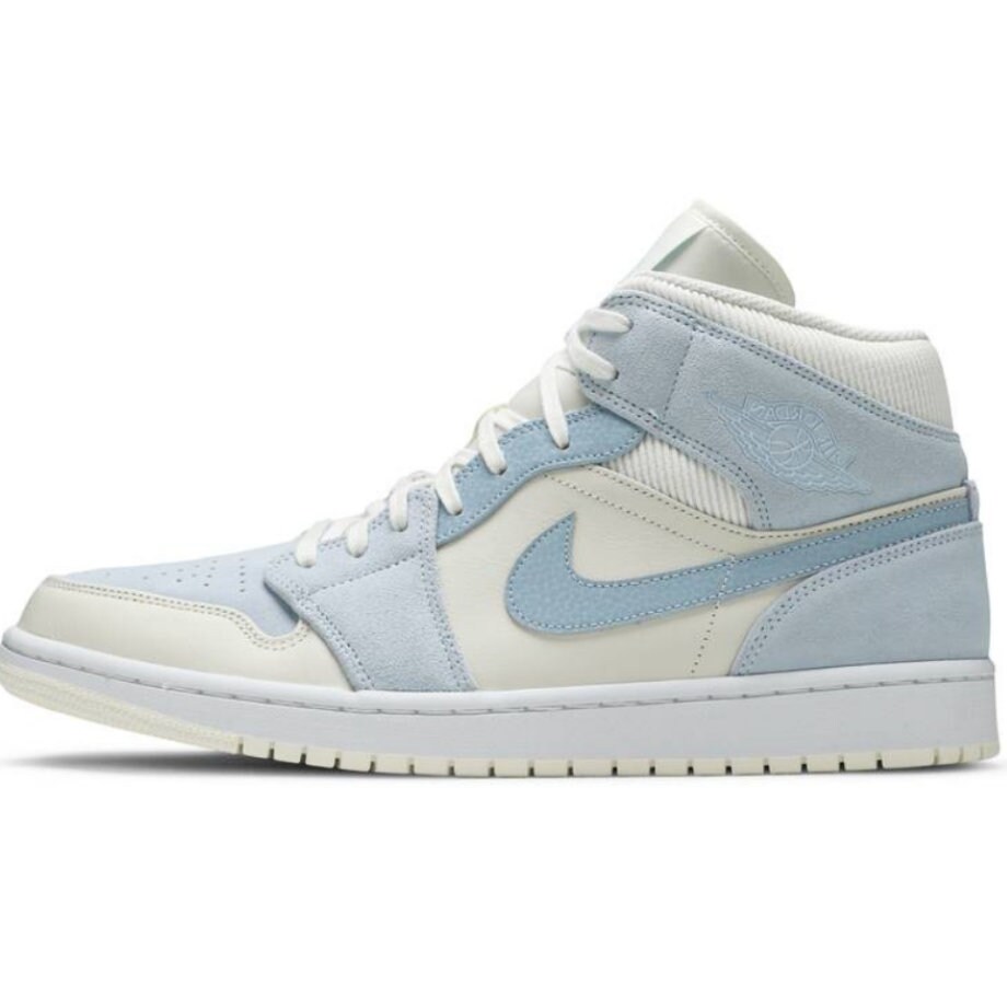 air jordan 1 mid se light blue white