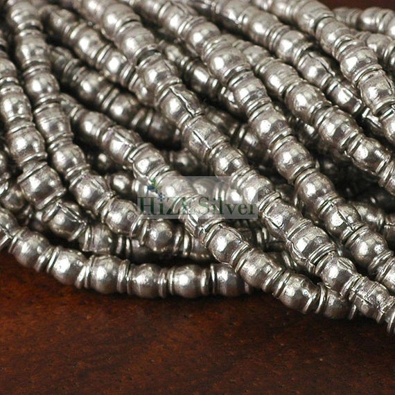 HIZE SB402 Thai Karen Hill Tribe Silver Small Bamboo Short Tube