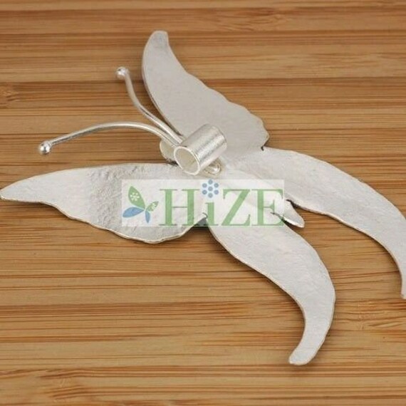 HIZE SC008 Thai Karen Hill Tribe Silver Queen Flying Butterfly