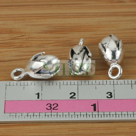HIZE SC324 Thai Karen Hill Tribe Silver Budding Young Flower
