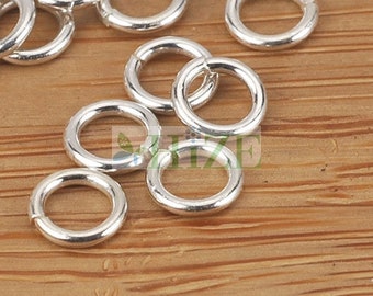 HIZE FD012 925 Fine Sterling Silver Jumpring Ring Link Opened Ring 5mm (36)