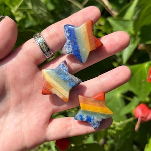 Crystal Star Car Vent Clips | Crystal Carvings, Air Vent Clips, Car Charms, Quality Gemstones, Moss Agate, Clear Quartz, Obsidian, Carnelian