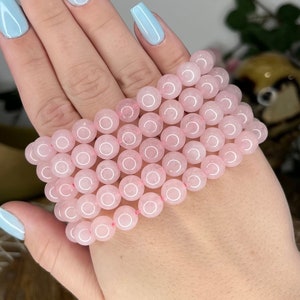 Rose Quartz Bracelets | Crystal Jewelry, Healing Crystals, Beaded Bracelets, Pink Gemstones, Metaphysical Gems, Intuitively Chosen