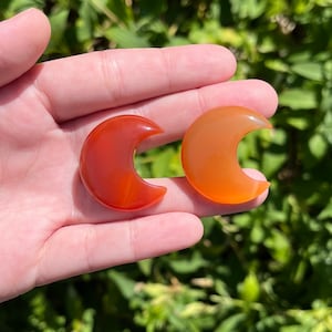 Crystal Moon Car Vent Clips | Crystal Carvings, Air Vent Clips, Car Charms, Quality Gemstones, Moss Agate, Clear Quartz, Obsidian, Amethyst
