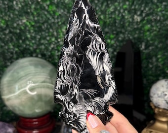 Obsidian Arrow Heads | Crystal Carvings, Freeforms, Metaphysical Gift, Healing Gemstone, Spiritual Decor, Intuitively Chosen