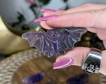 Fluorite Bats | Crystal Carvings, Healing Crystals, Crystal Bats, Fluorite Crystal, Fluorite Carvings, Purple Fluorite, Choose Your Own