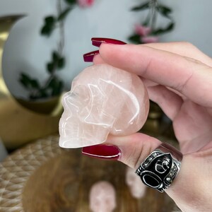 Rose Quartz Skulls | Crystal Carvings, Crystal Skulls, Rose Quartz Crystal, Quartz Carvings, Rose Quartz Carving, Choose Your Own