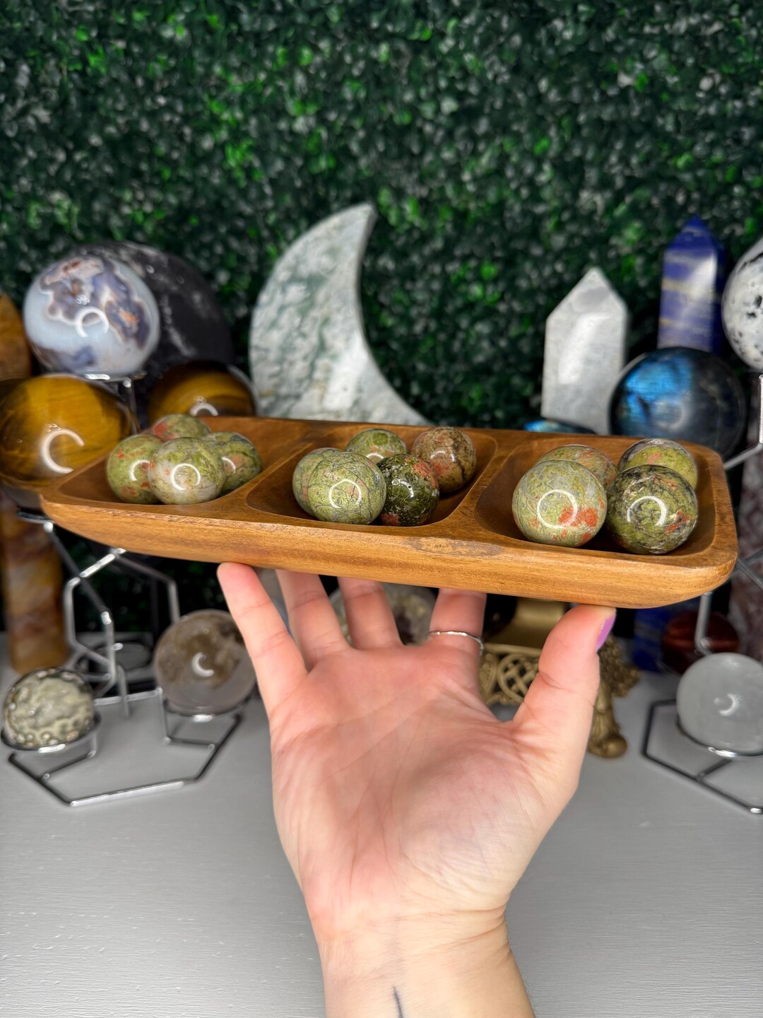Mini Unakite Spheres | Crystal Spheres, Minis, Metaphysical Gift ...