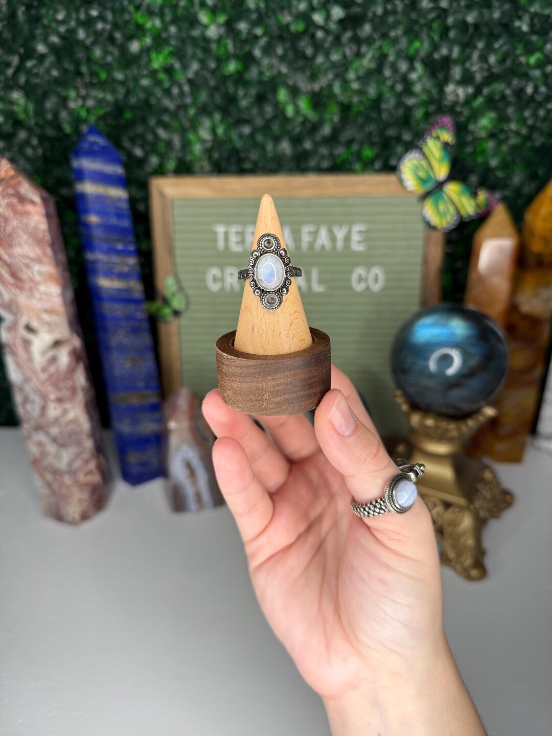 Moonstone Rings | Crystal Jewelry, Crystal Ring, Adjustable, Stainless ...