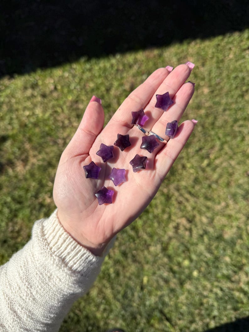 Mini Star Carvings | Crystal Carvings, Crystal Stars, Metaphysical Gifts, Healing Gemstones, Spiritual Decor, Choose Your Own Amethyst