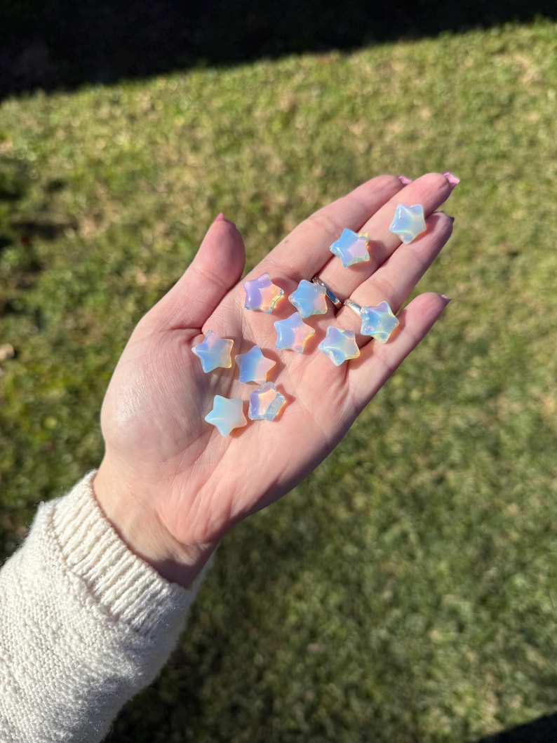 Mini Star Carvings | Crystal Carvings, Crystal Stars, Metaphysical Gifts, Healing Gemstones, Spiritual Decor, Choose Your Own Opalite (Manmade)