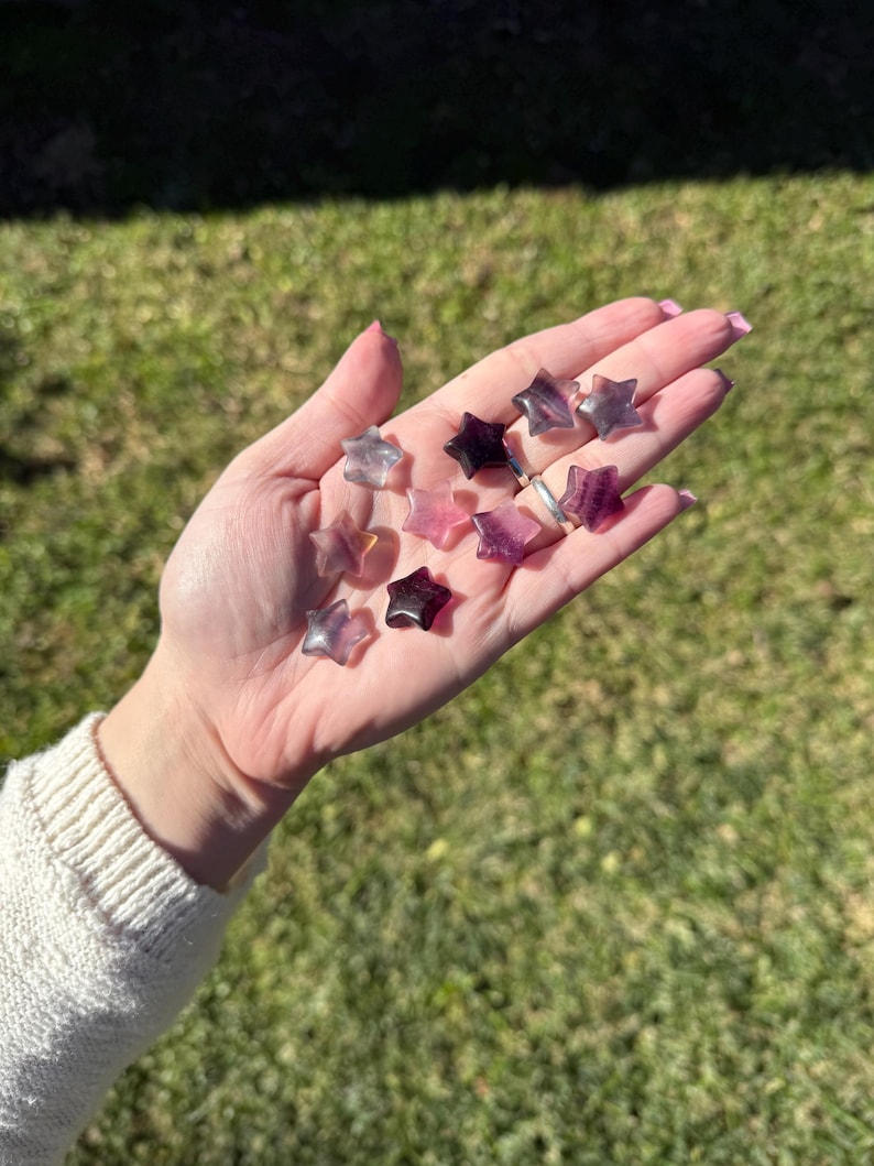 Mini Star Carvings | Crystal Carvings, Crystal Stars, Metaphysical Gifts, Healing Gemstones, Spiritual Decor, Choose Your Own Fluorite