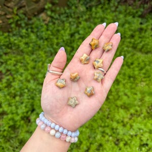 Mini Star Carvings | Crystal Carvings, Crystal Stars, Metaphysical Gifts, Healing Gemstones, Spiritual Decor, Choose Your Own Crazy Lace Agate