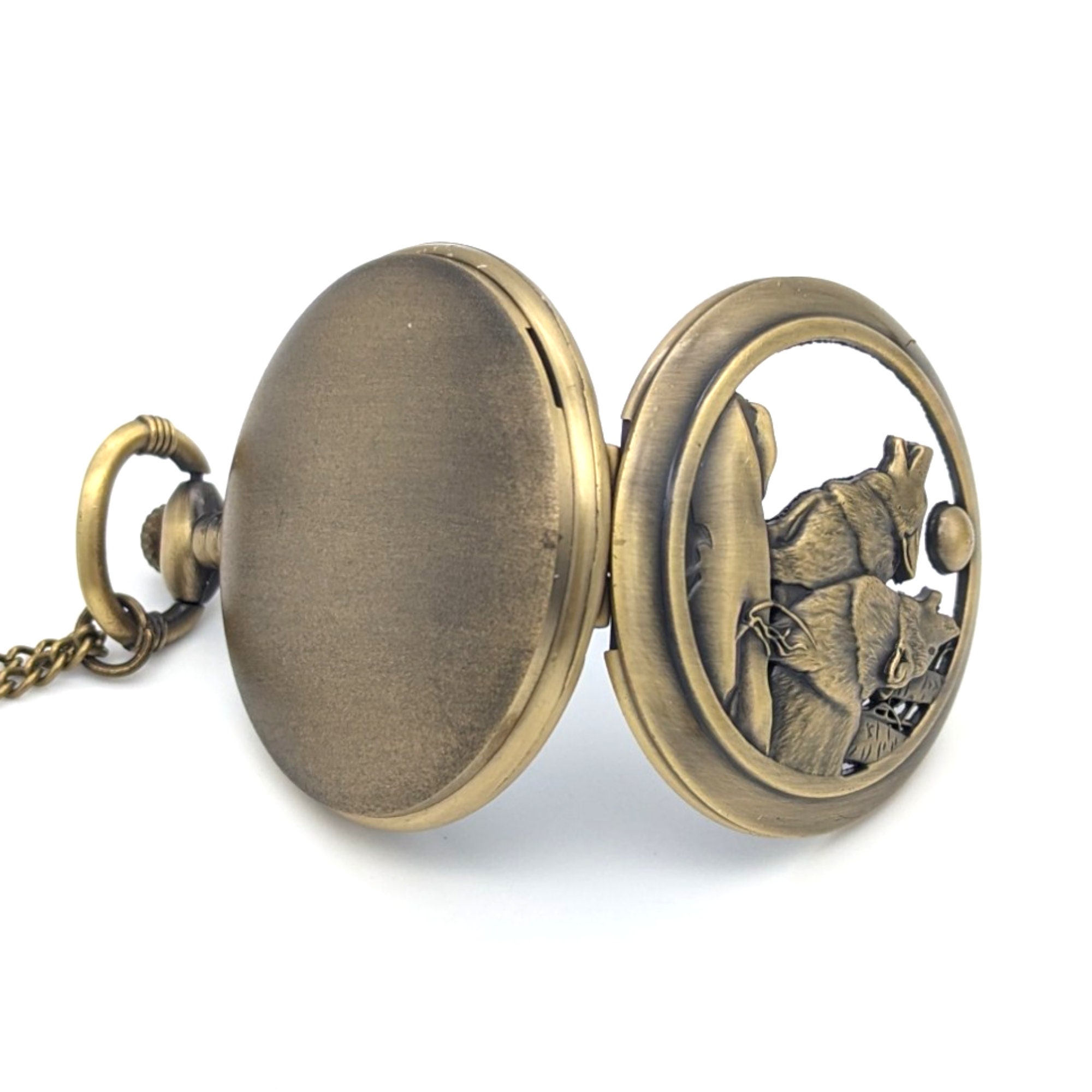 Wolf Pocket Watch NEW Howling at the Moon Wolves Gift Wild  display picture 2