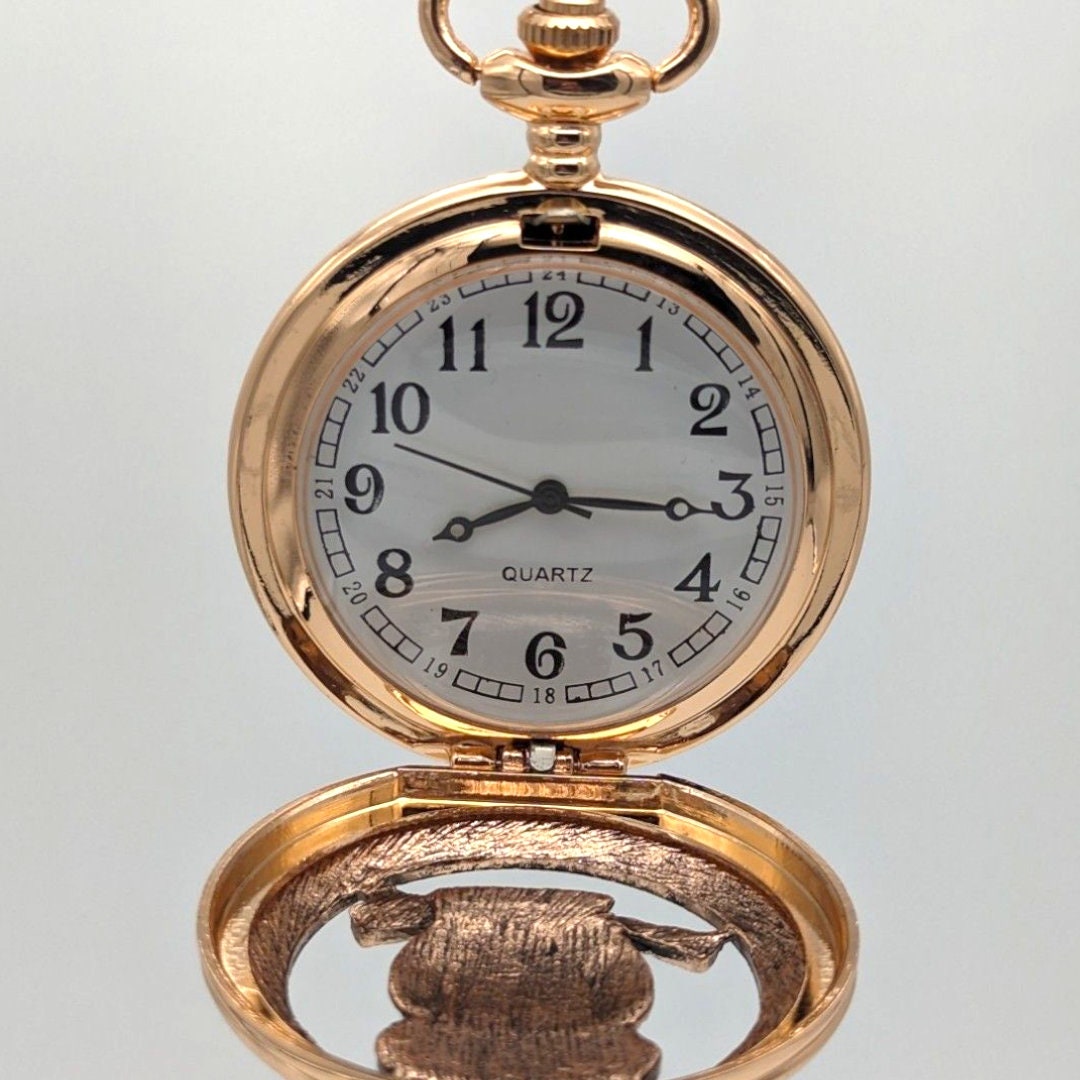 New beautiful owl bird pocket watch With Battery Owl Watch Necklace – Ragtrader Vintage main image 4