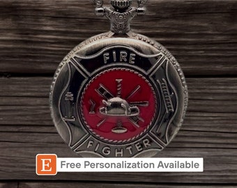 Reloj de bolsillo para bomberos. Regalo ideal para socorristas, bomberos jubilados o en proceso de graduación.