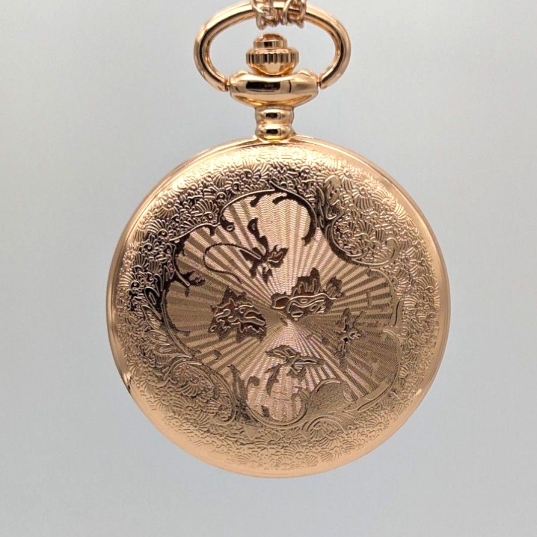 Owl Crystal NEW Pocket Watch Copper Tone Jewel Encrusted  display picture 3