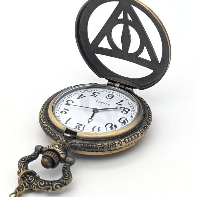 Wizard Watch Design Wizard Pocket Watch NEW Gift Deathly Hallows Logo Magic Wizarding ...