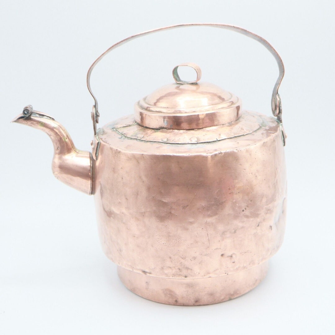 Antique 1700s Primitive Copper Tea Kettle Etsy