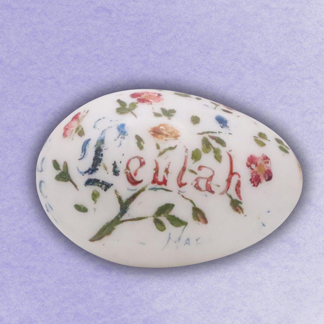 Antique 1890 Hand Painted Porcelain Egg Victorian Floral Keepsake - Etsy
