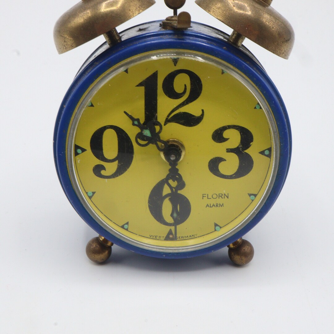 Rare Vintage Florn Double Bell Alarm Clock Made in West Etsy