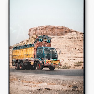 Pakistani Truck Photo Print (Framed)