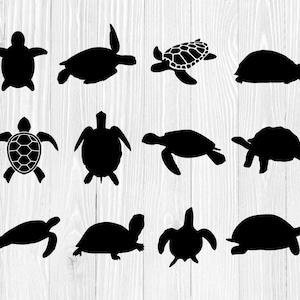 Turtle SVG, Sea Turtle SVG, File For Cricut, For Silhouette Cut Files,  Turtle clipart , Dxf, Png, Svg