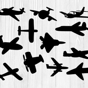 Pacote SVG de avião, SVG da Força Aérea perfeito para recortar em papel, cartão, vinil, canecas, camisetas e muito mais.