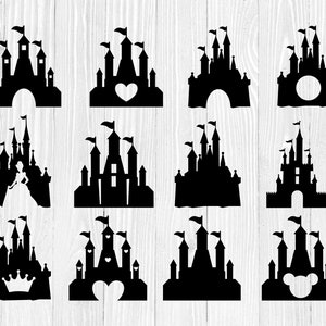 Medieval Castle Svg  Castle Svg Castle Silhouette, Princess Castle  File for Cricut Silhouette