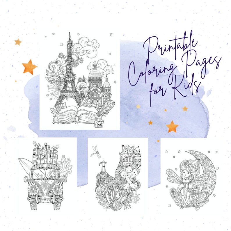 printable coloring pages for kids etsy