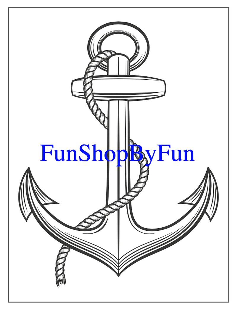 Printable Coloring Pages for Kids, Anchor Coloring Book Pages - Etsy