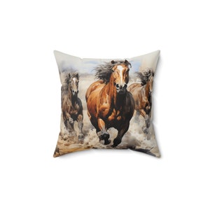 Paardgesponnen polyester vierkant kussen Decoratief gooien Micozyshop Boho Home Decor Schattig gesponnen kussen