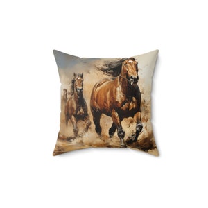 Paardgesponnen polyester vierkant kussen Decoratief gooien Micozyshop Boho Home Decor Schattig gesponnen kussen