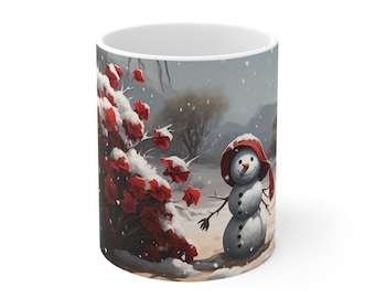 Snowman Christmas Coffee Mug, Funny Secret Santa Gift
