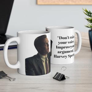 Harvey Spectre geestige koffiemok citaten nieuwigheid cadeau Louis Litt Donna Paulsen advocaat cadeau past geïnspireerd mokken iconische TV citaten