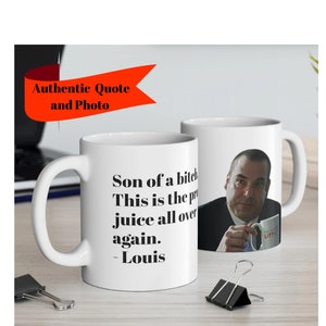 taza de café, taza de café divertida, taza divertida, espectro de harvey, citas icónicas de televisión, acabo de recibir una taza pequeña, facultad de derecho, taza iluminada, louis litt, regalo novedoso, trajes