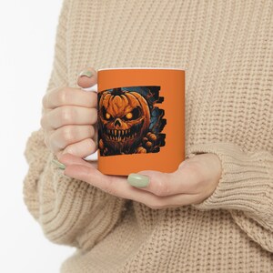 Halloween Kaffeebecher, Herbst Geschenk, Gruselig, Kürbis Becher, Kürbisbecher